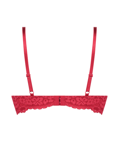Rose padded push-up bra, Red