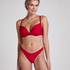 Luna padded bikini top, Red