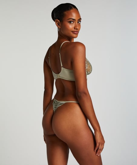 Sali Non-Padded Underwired Bra, Green
