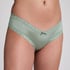V-shaped Brazilian knickers mesh, Green