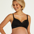 Rose padded nursing bra, Black