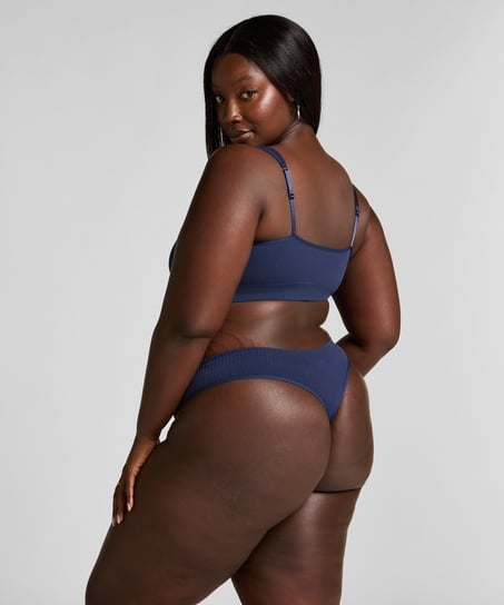 Dianne High Leg Thong, Blue