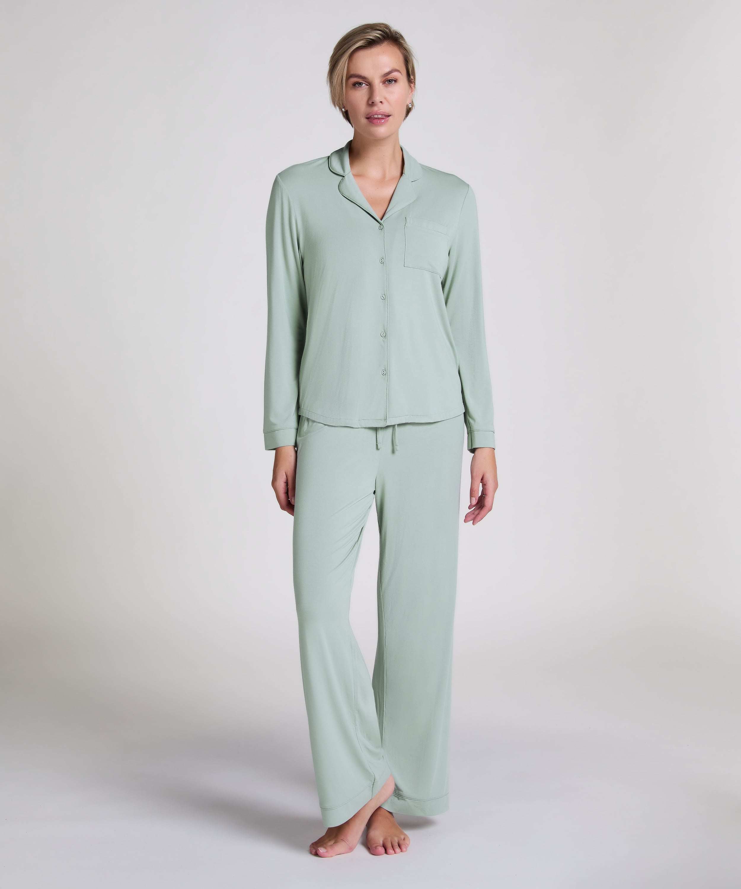 Essential Jersey Long-Sleeved Jacket, Green, main
