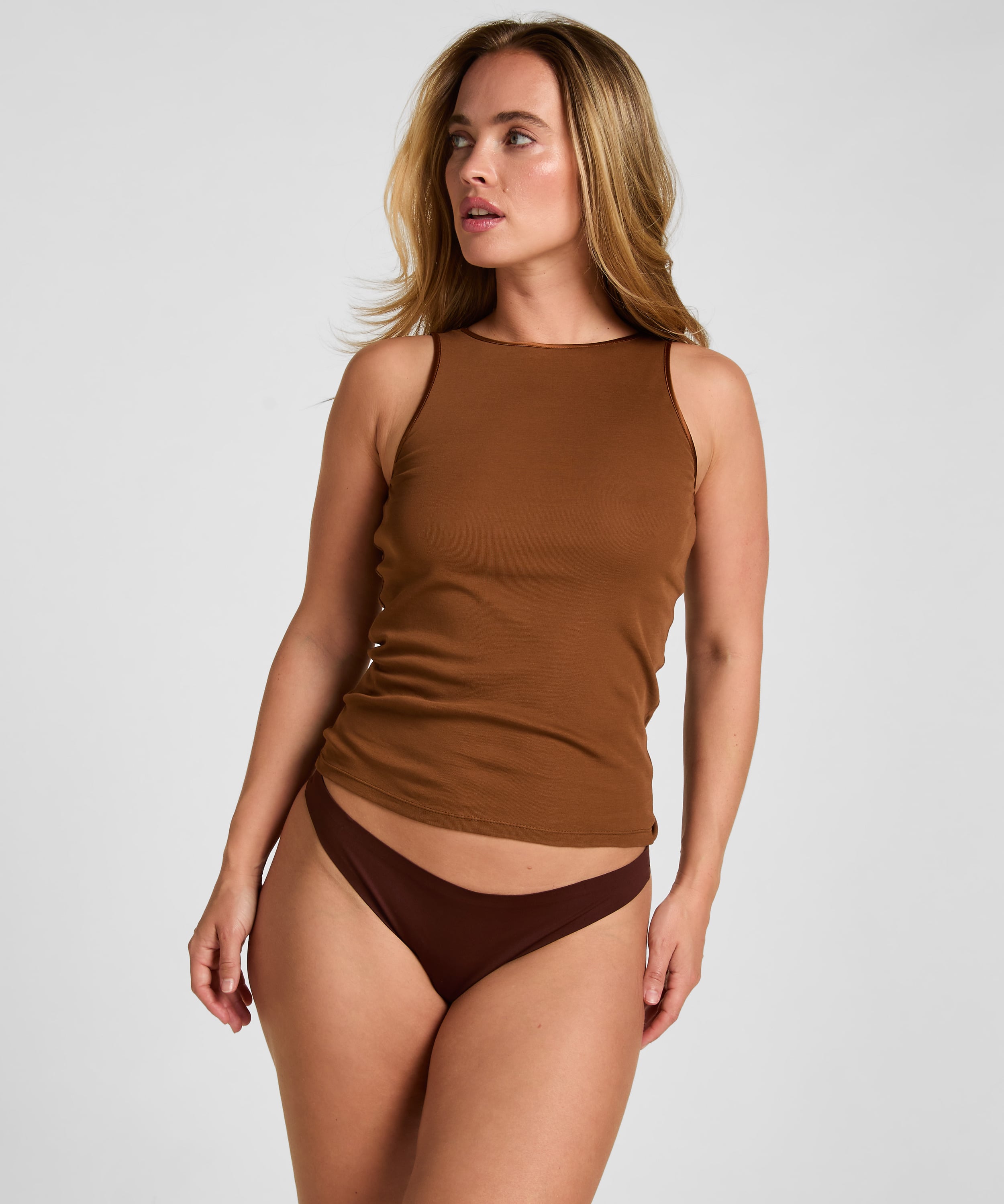 Singlet Elevated Basic, Brown, main