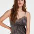 Zebra Velour Cami, Gray
