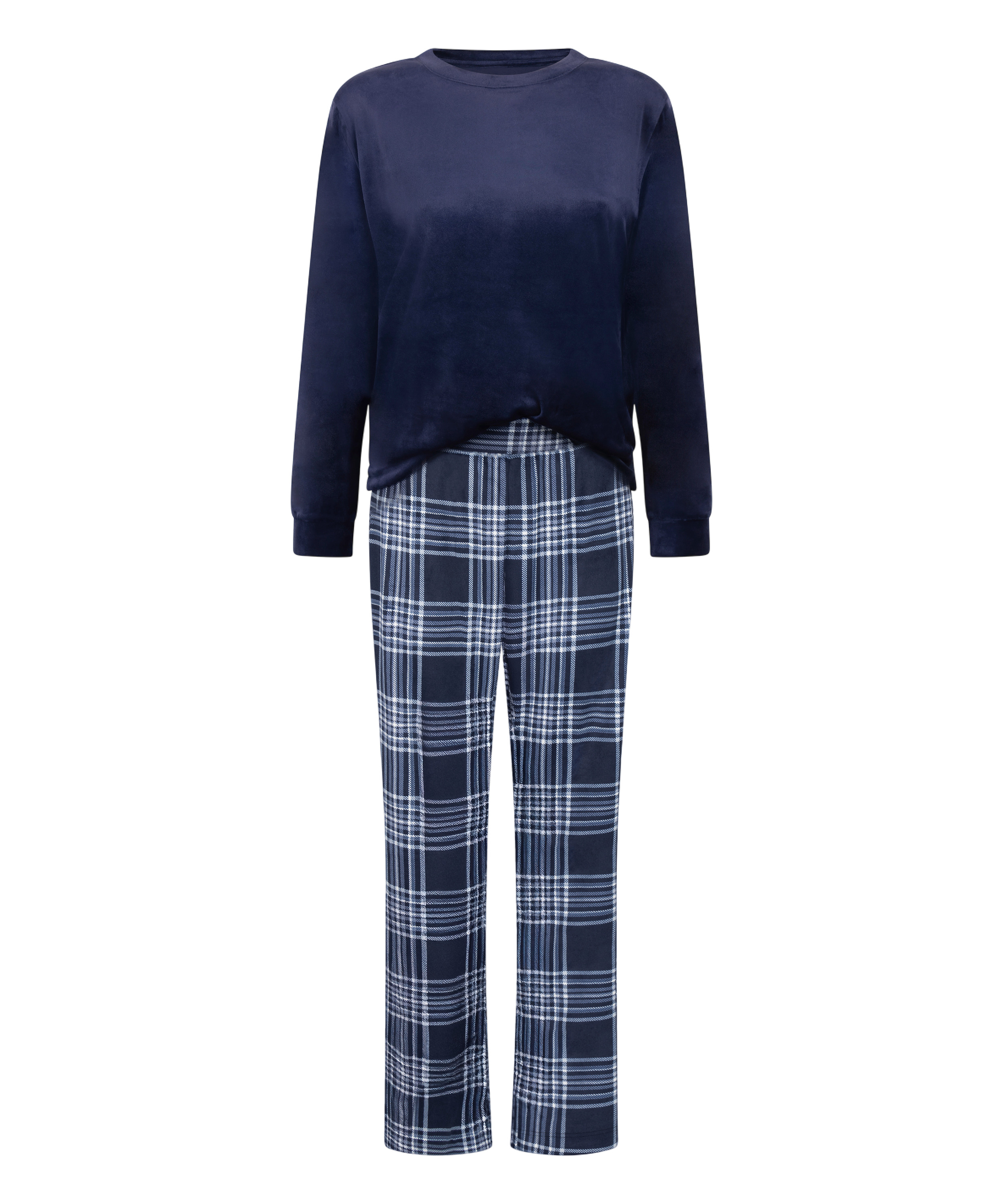 Velvet Pyjama Set, Blue, main