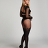15 Denier Tights Suspender Detail, Black