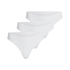 3 Pack Lace Black Invisible Thong, White