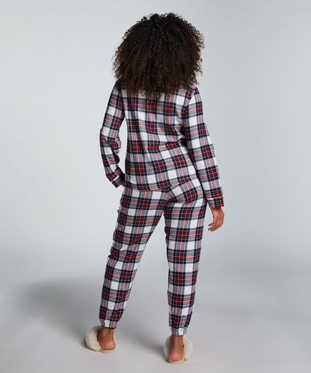 Twill pyjama set, White