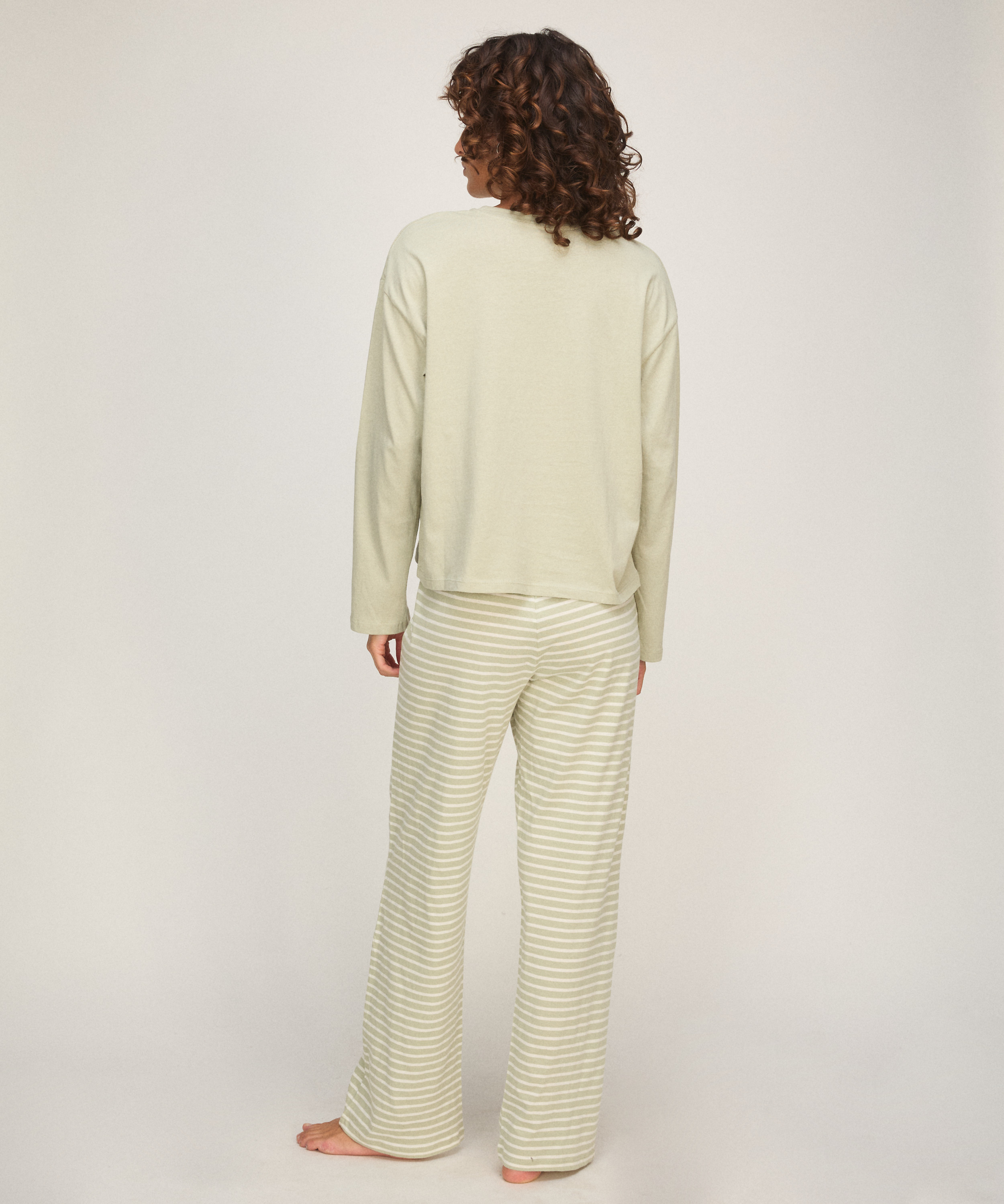 Pyjamaset Cotton Jersey, Green, main
