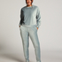 Velour rib jogging bottoms, Blue