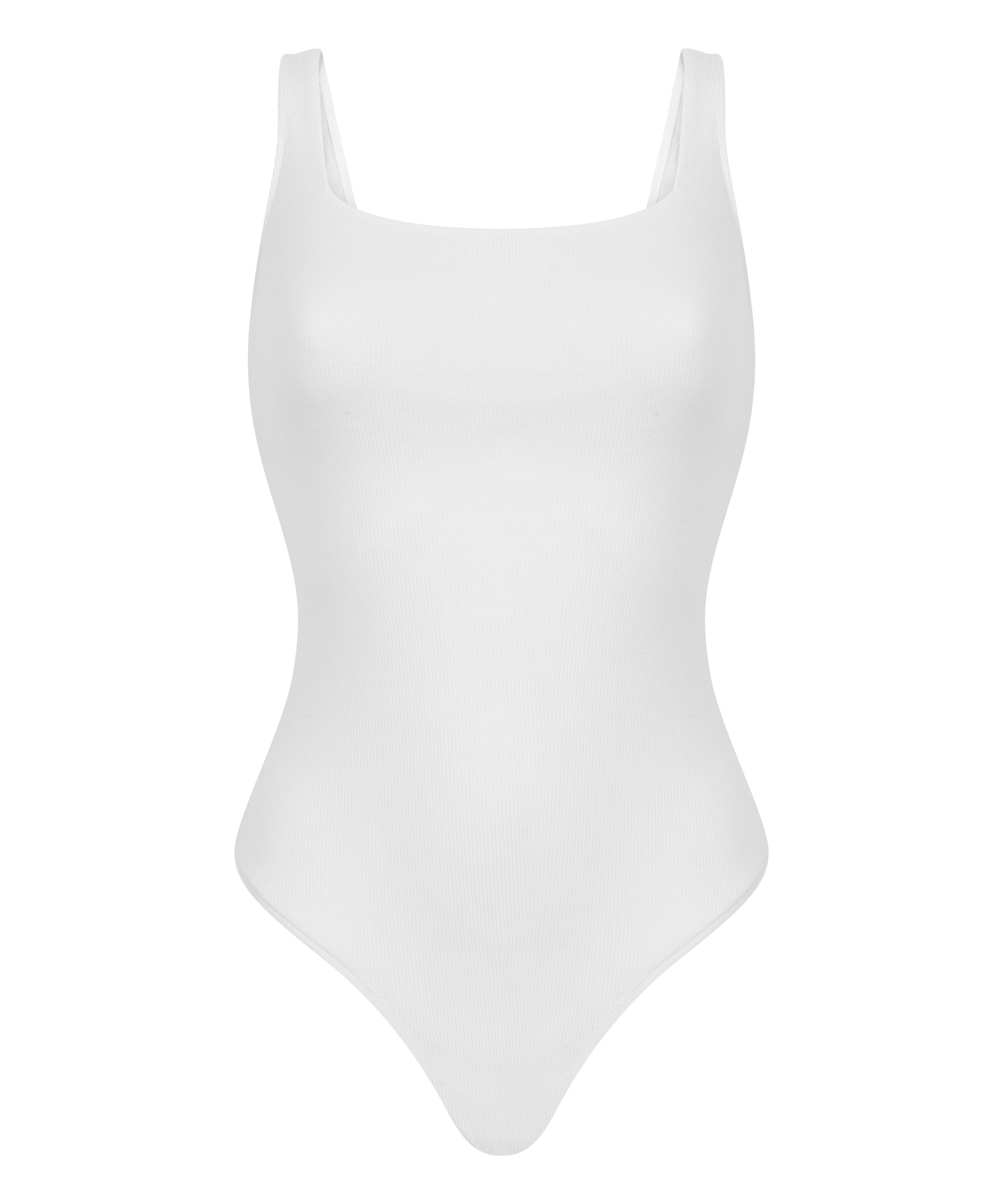 Cotton Rib Body, White, main