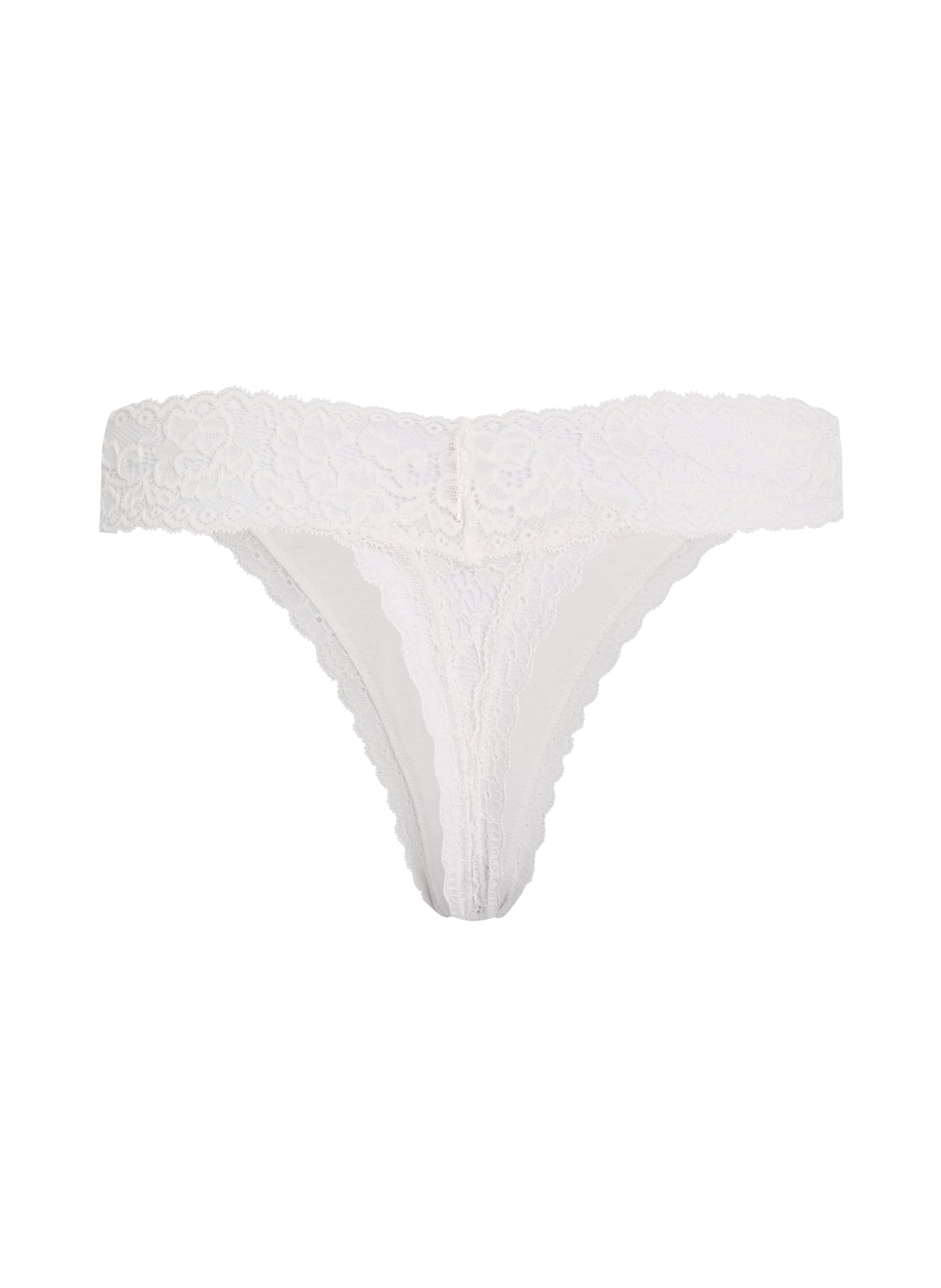 Madison Extra Low Thong, White, main