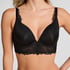 Jemima Padded Underwired Longline Push-Up Bra, Black