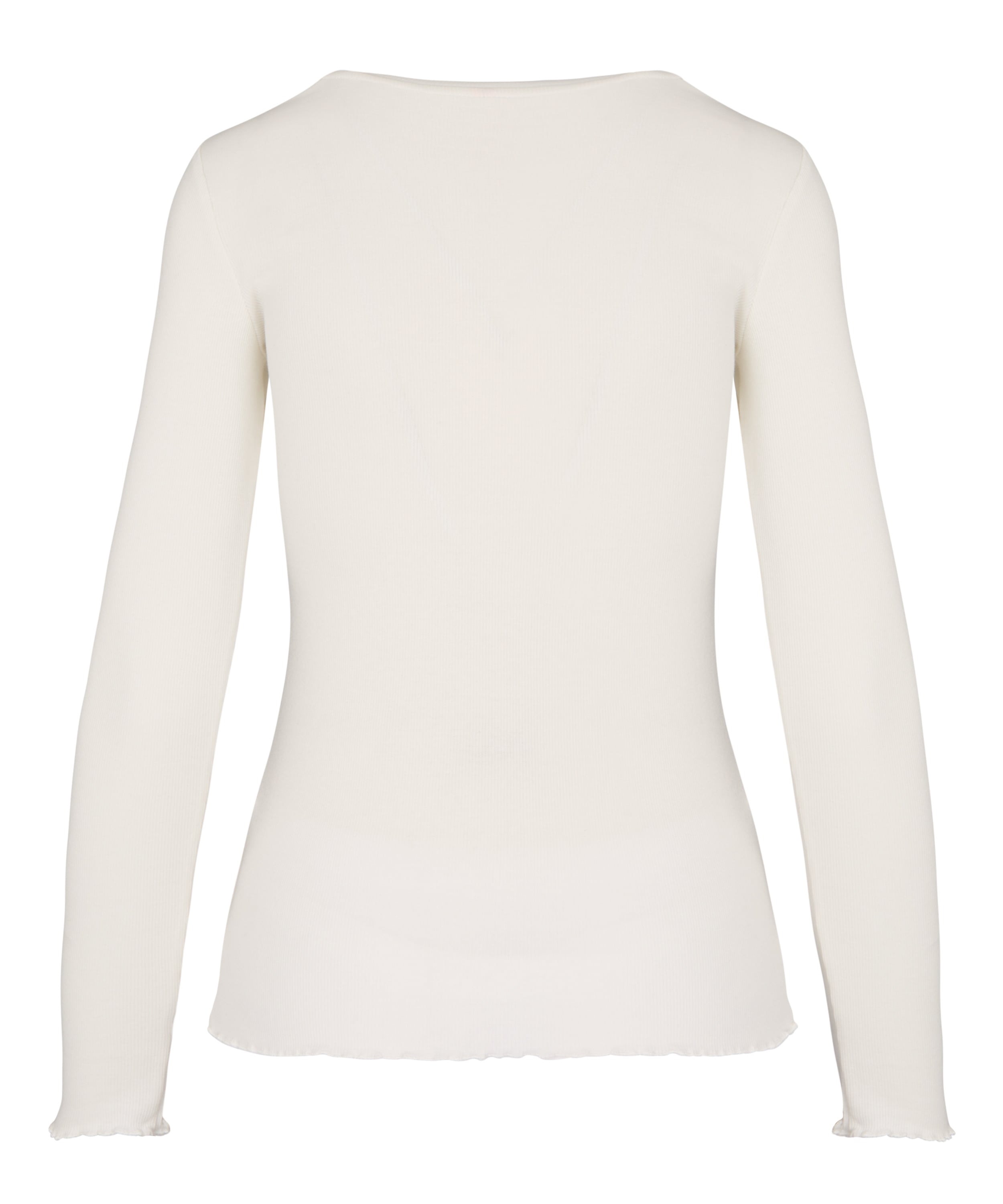 Long-Sleeved Pyjama Top, White, main