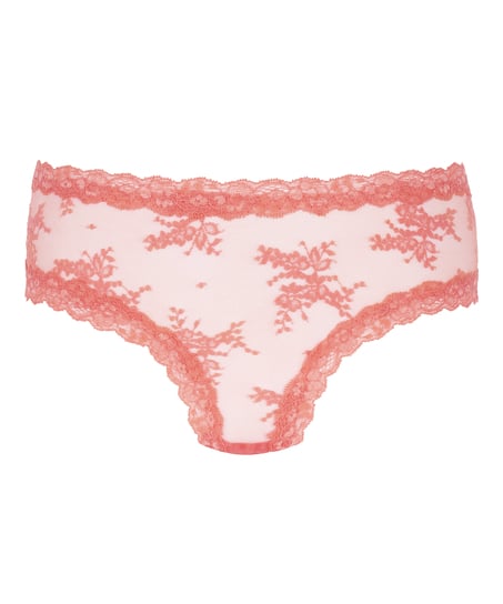 V-shaped Brazilian knickers mesh, Pink