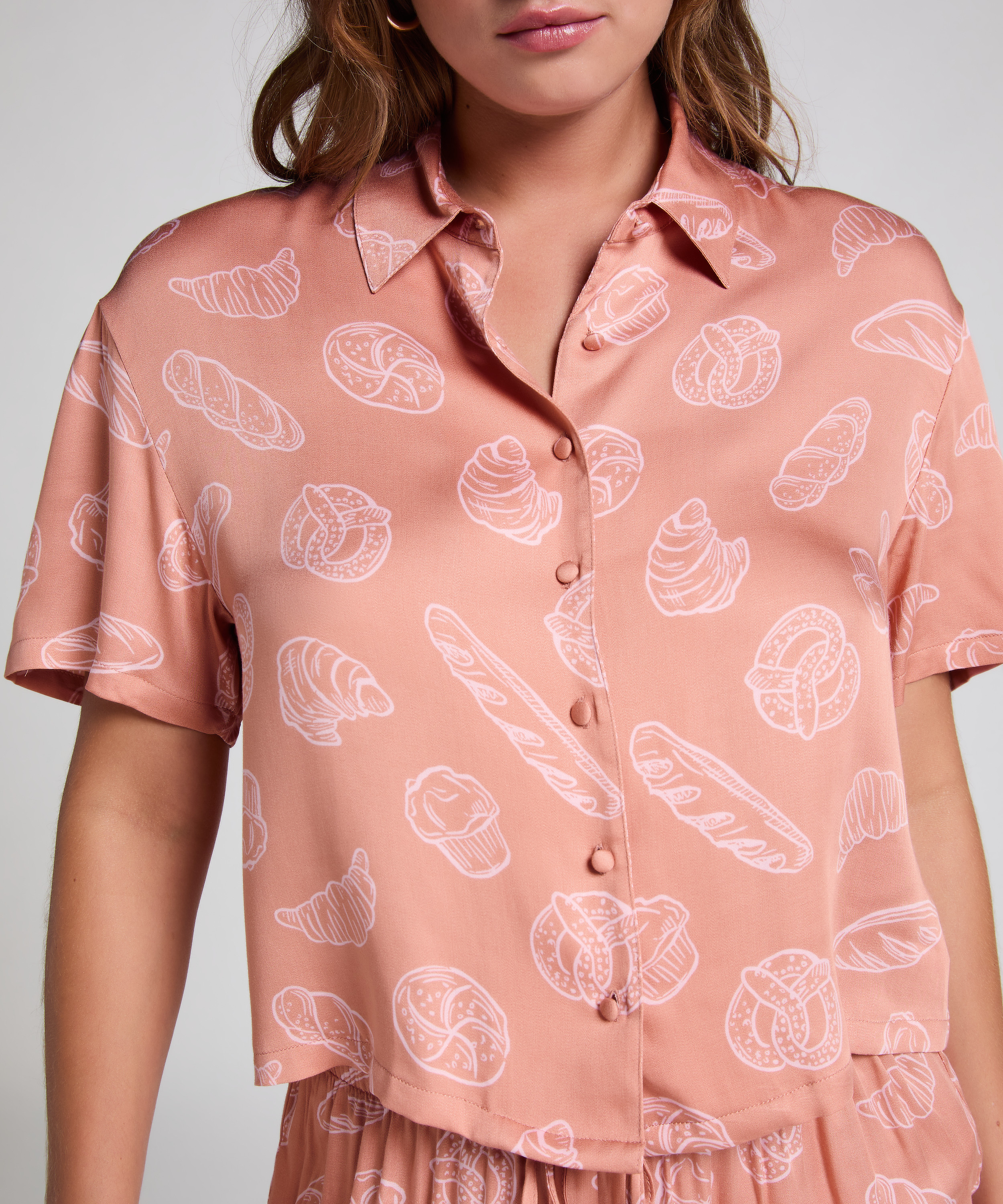 Pyjama Top, Beige, main