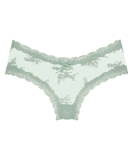 V-shaped Brazilian knickers mesh, Green