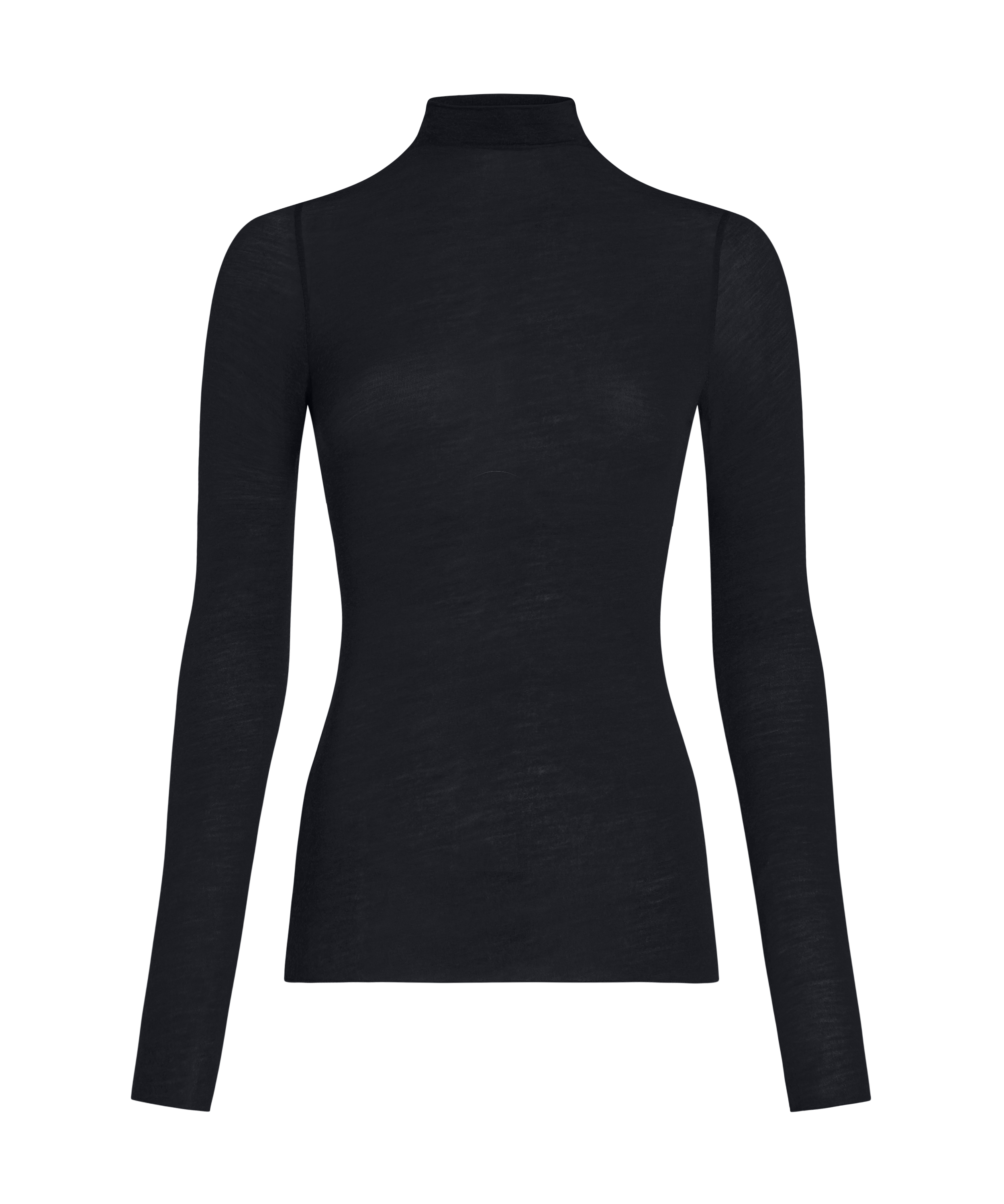 super soft Turtleneck shirt with Cashmere, Black, main