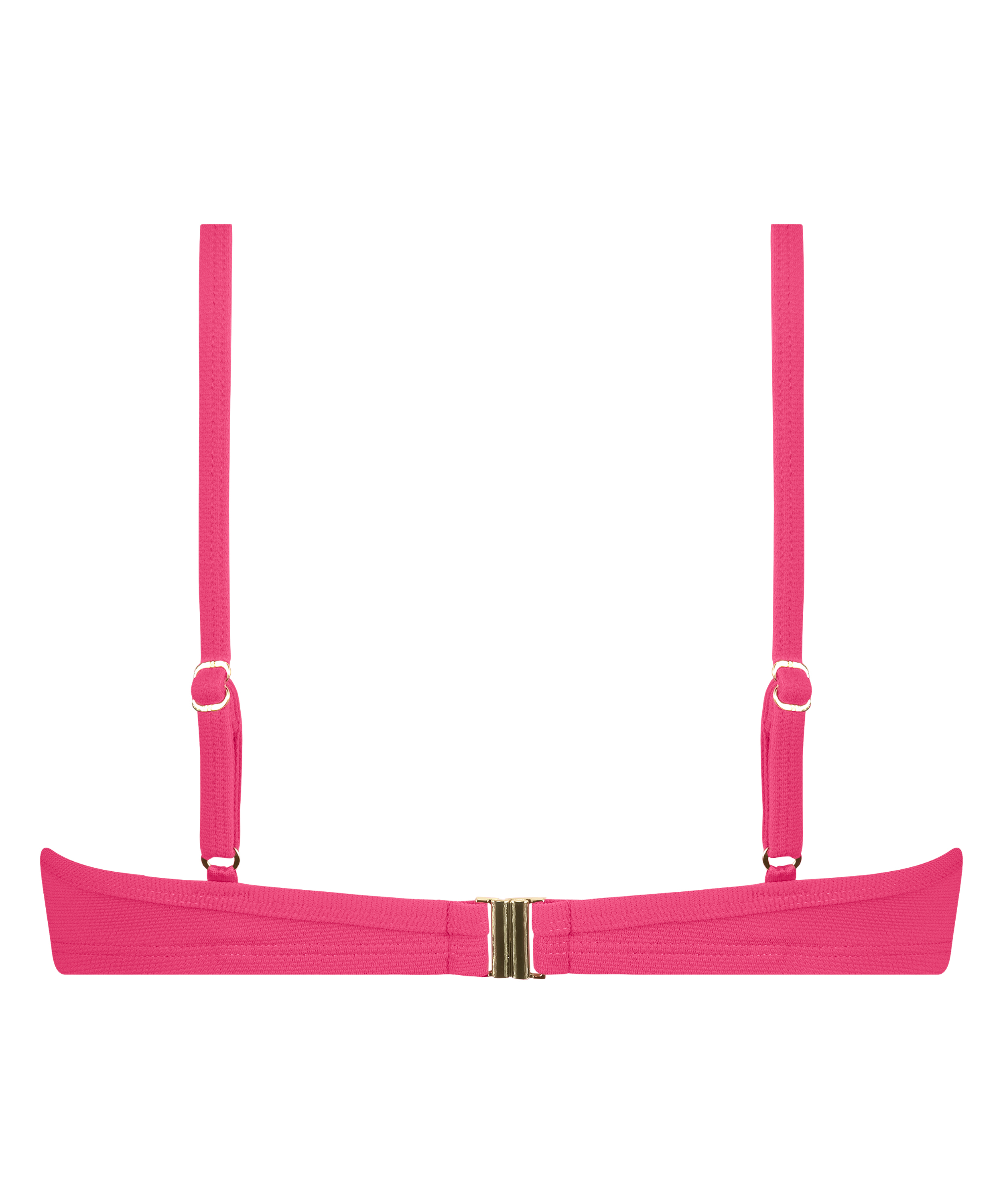 Scallop padded underwired bikini-top, Pink, main