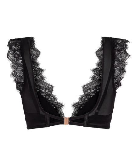 Zoe Non-Padded Underwired Longline Bra, Black