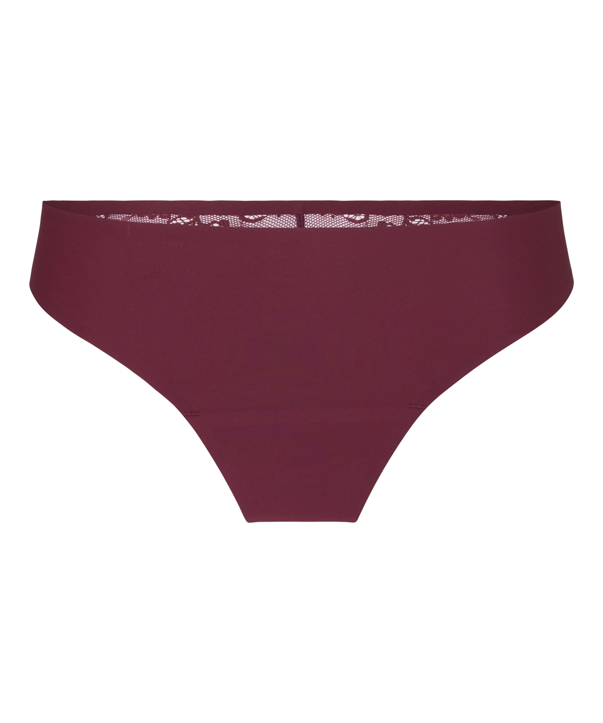 Lace Back Invisible Thong, Purple