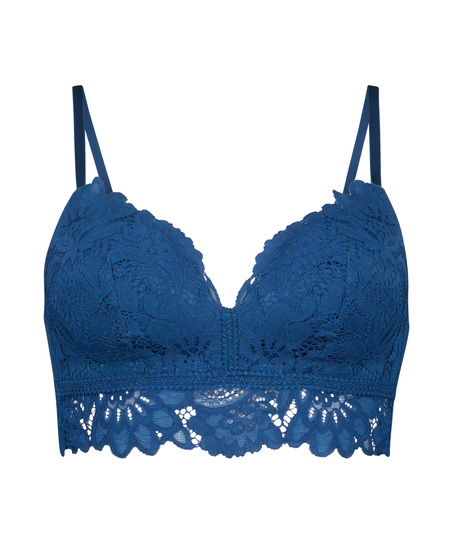 Shiloh Padded Longline Non-Underwired Bra, Blue