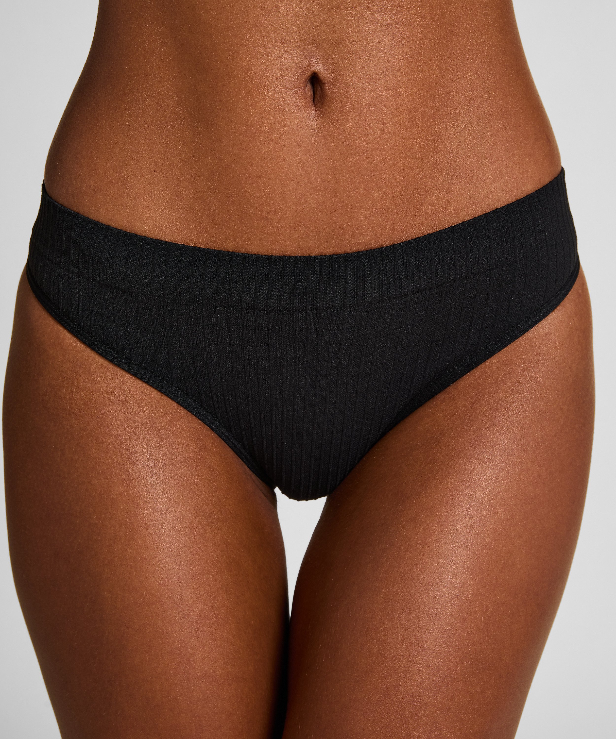 Dianne High Leg Thong, Black, main