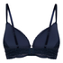 Marine Padded Push-Up Underwired Bra, Blue