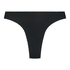 Crinkle High-Leg Bikini Bottoms, Black