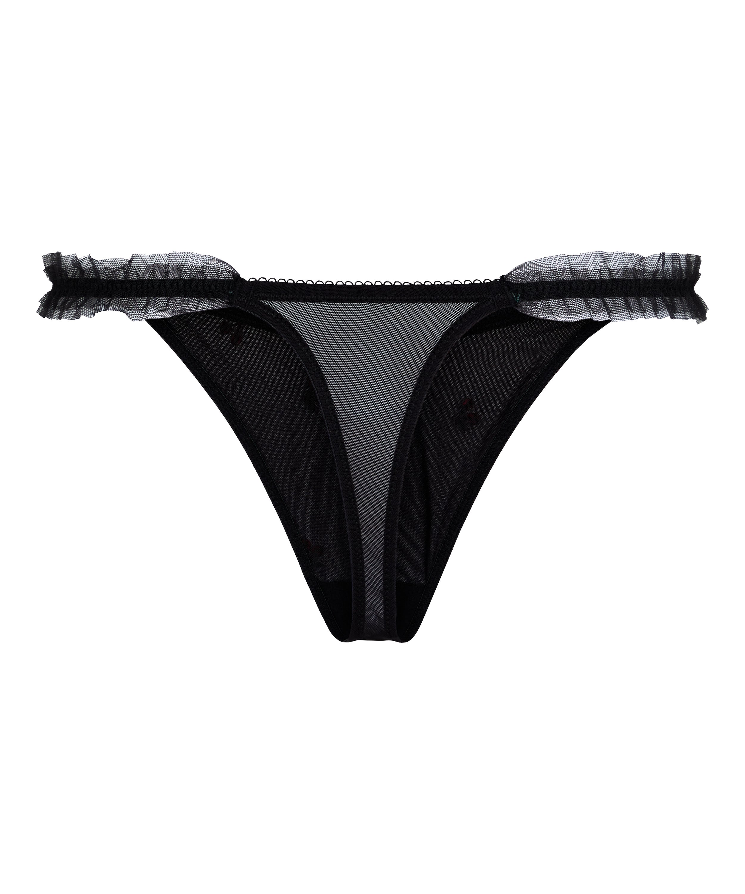Chelsey Highleg Thong, Black, main