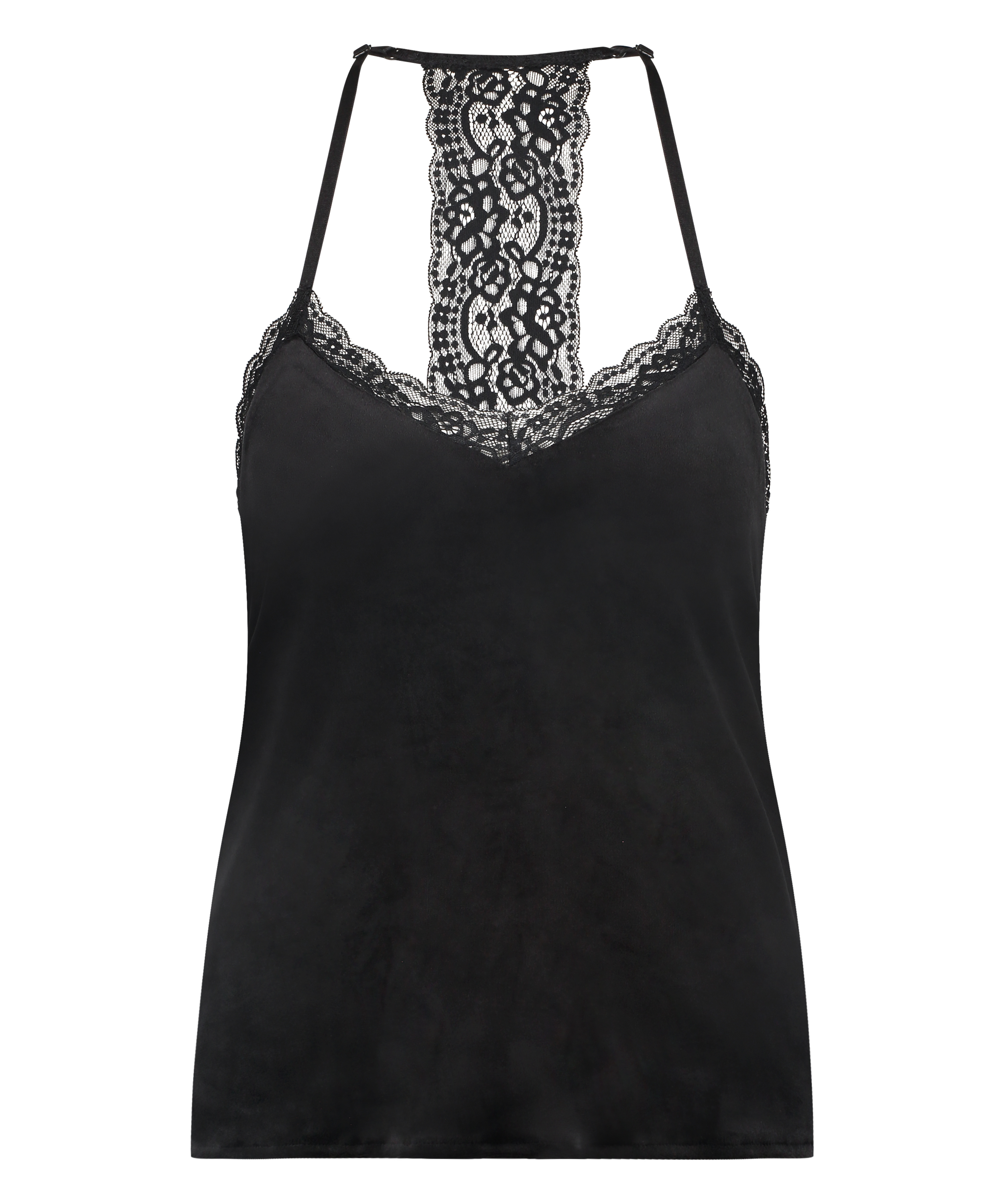 Velvet Lace Cami, Black, main