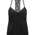 Velvet Lace Cami, Black