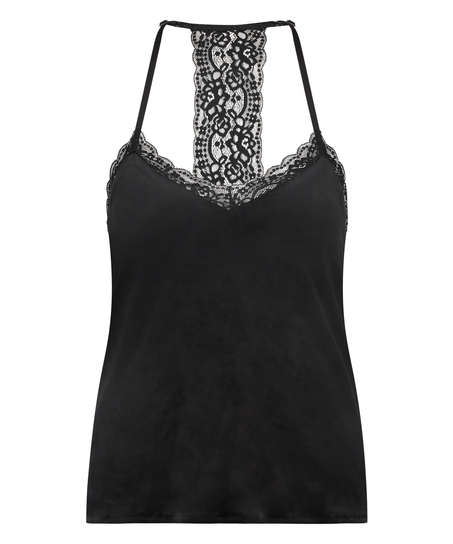 Velvet Lace Cami, Black