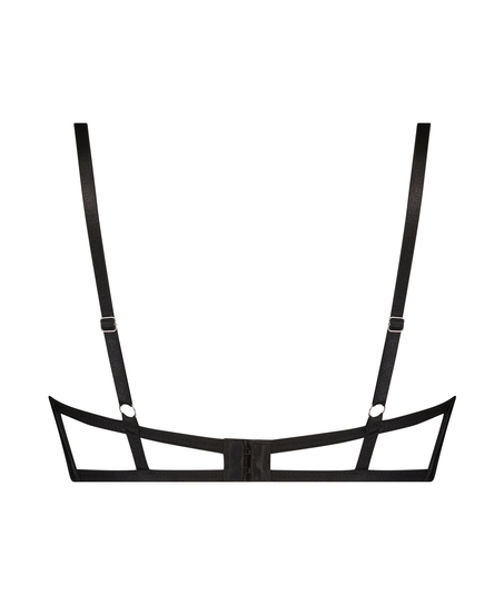 Monroe Padded Underwired Demi-Cup Bra, Black