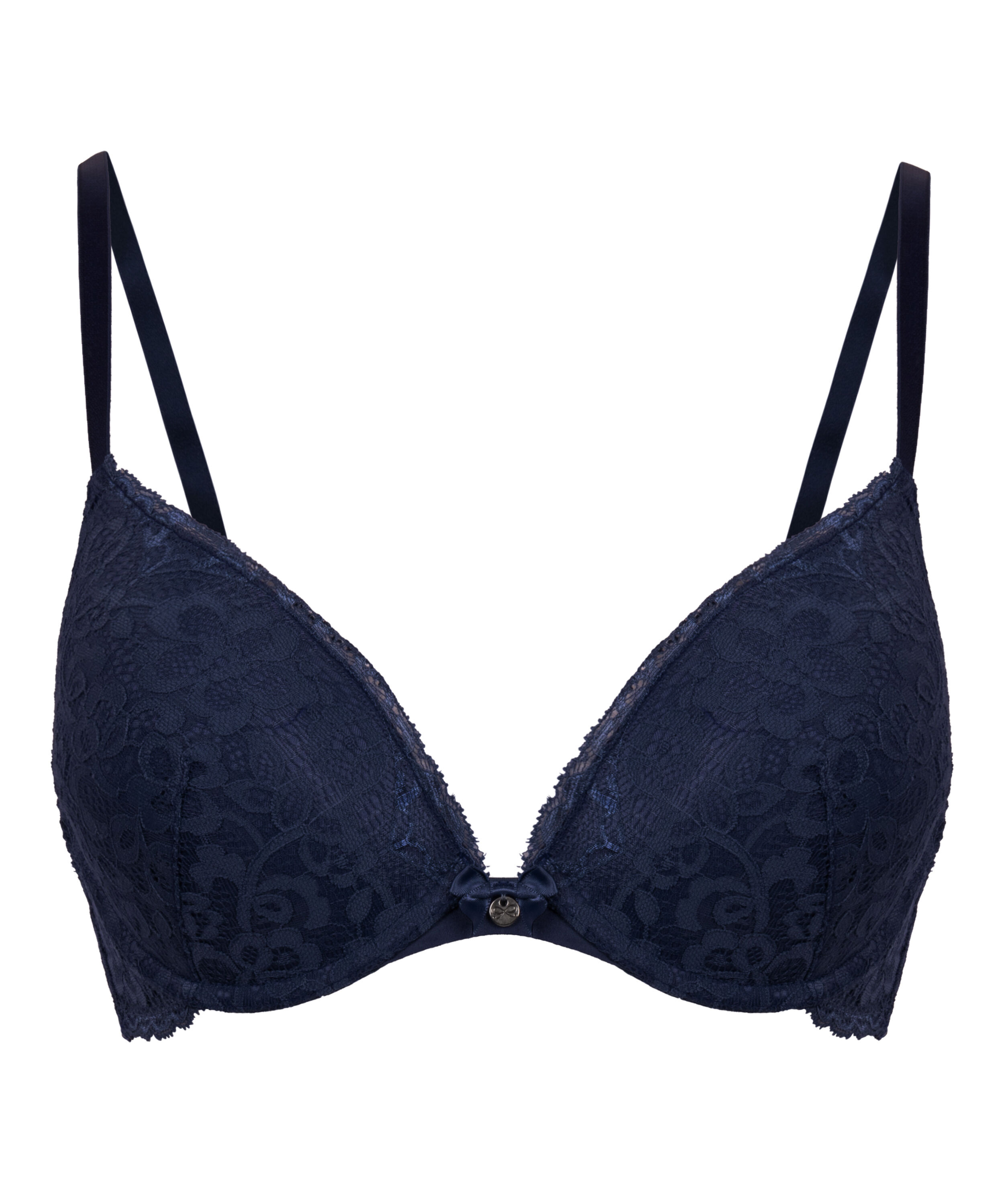 Marine Padded Push-Up Underwired Bra, Blue