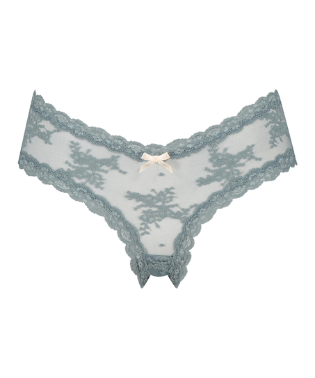 V-shaped Brazilian knickers mesh, Green