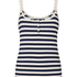 Singlet Rib Jersey Lace, Blue