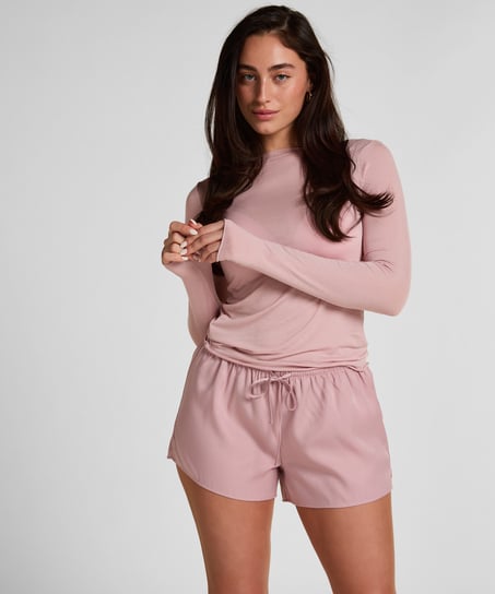 Ayla Satin Shorts, Pink