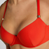 Luxe Padded Underwired Bikini Top, Red
