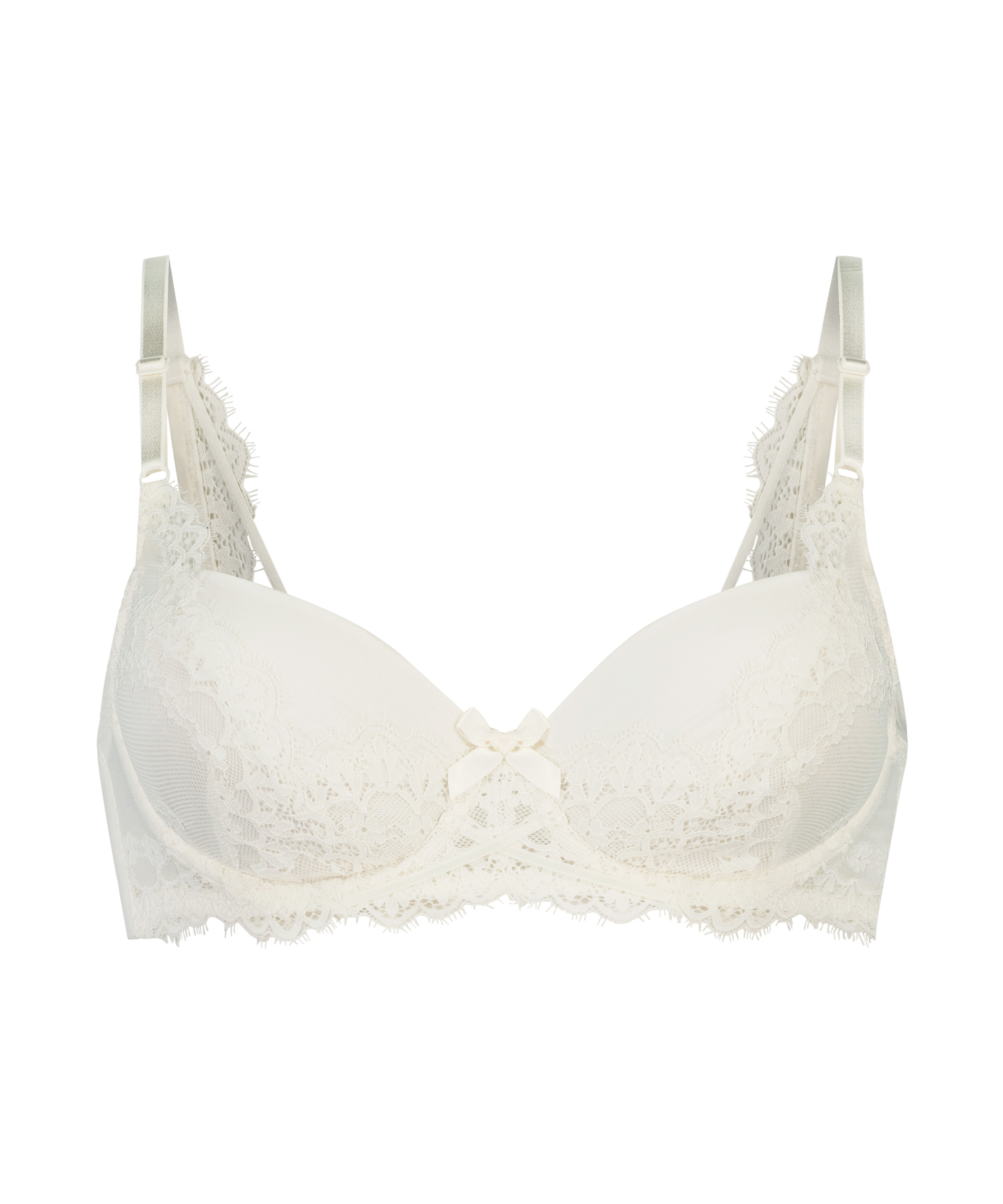 Daisy Padded Underwired Bra, White, main