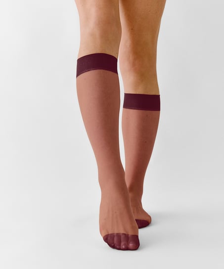 Sheer Socks Back Seam, Purple
