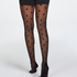Stay-up 15 Denier Dots Fishnet, Black