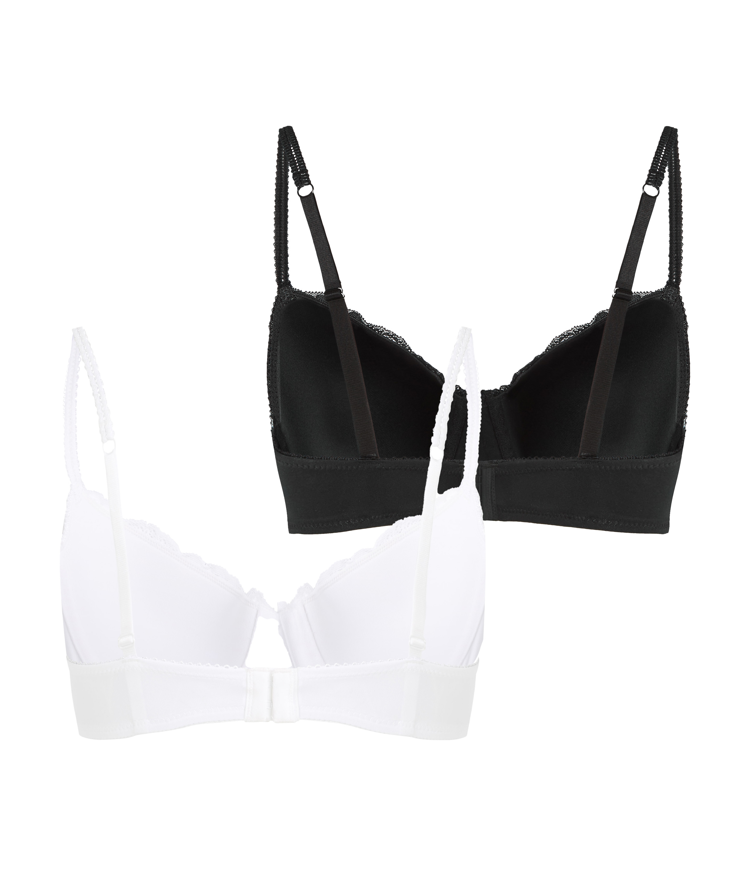 2-Pack Padded Underwired Bra, Black, main