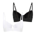 2-Pack Padded Underwired Bra, Black