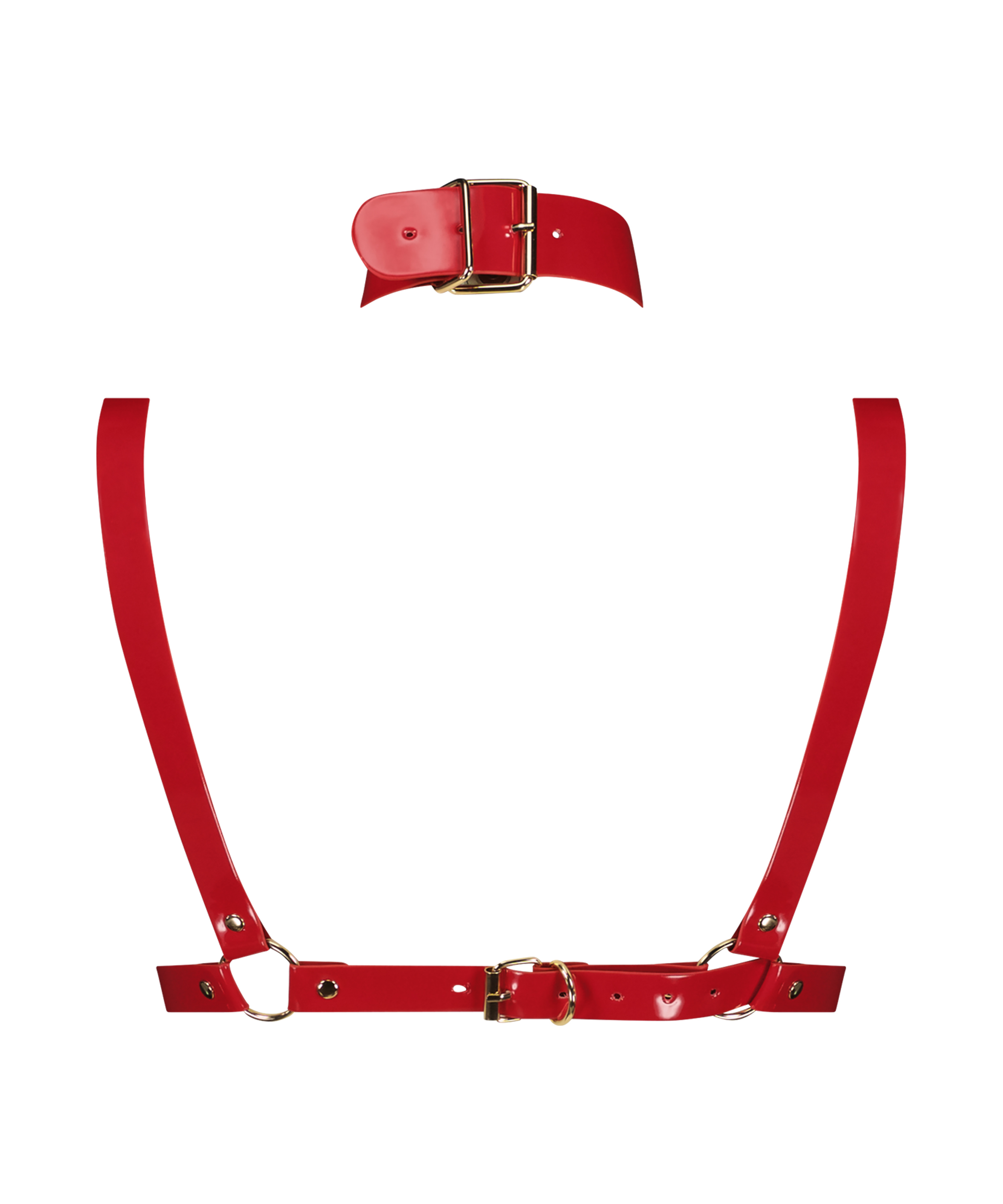 Private Harness Choker, Red, main
