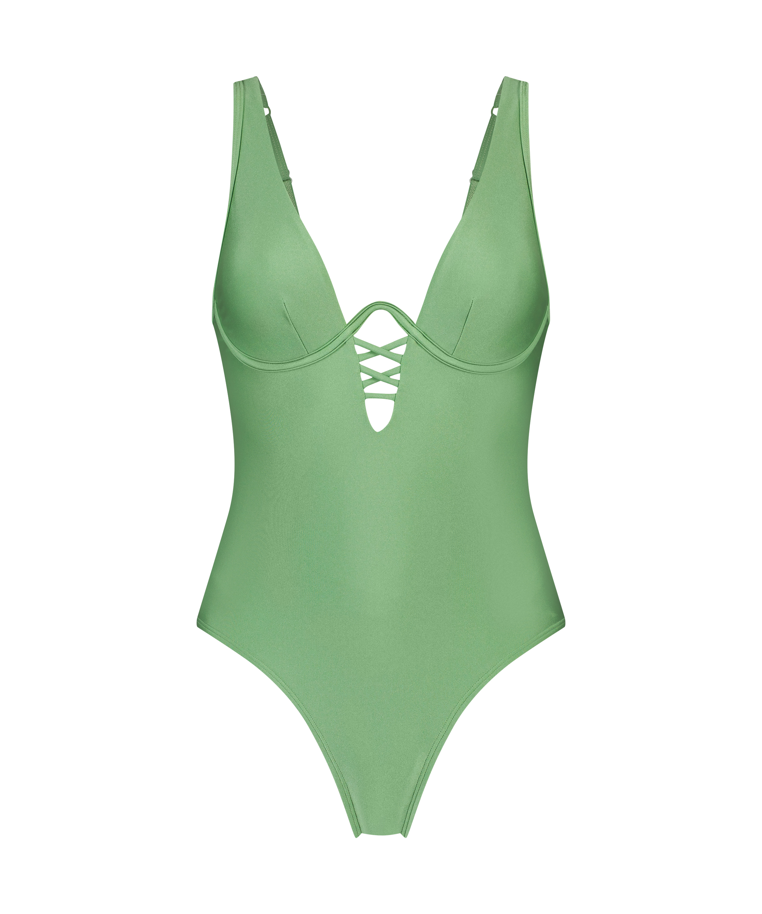 Mauritius high swimsuit, Green, main