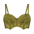 Amelie Padded Underwired Longline Bra, Green