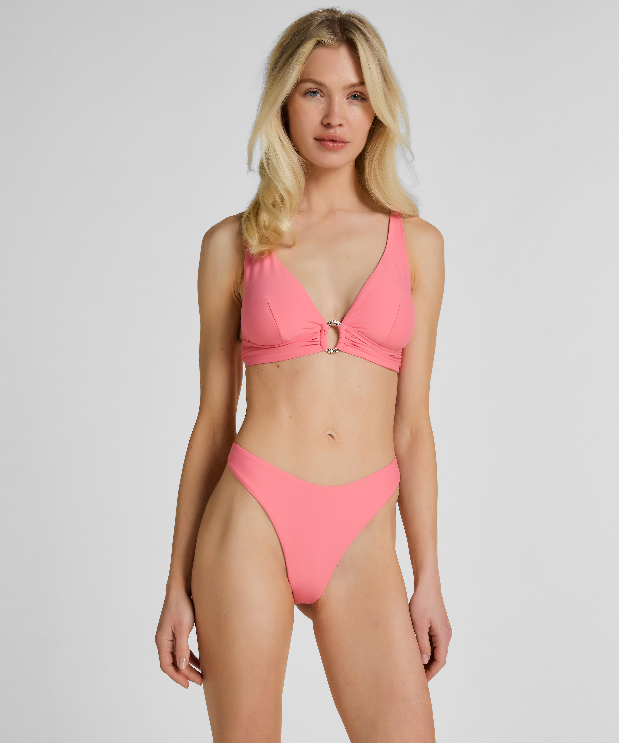 Triangle Bikini Top Luxe, Pink, main