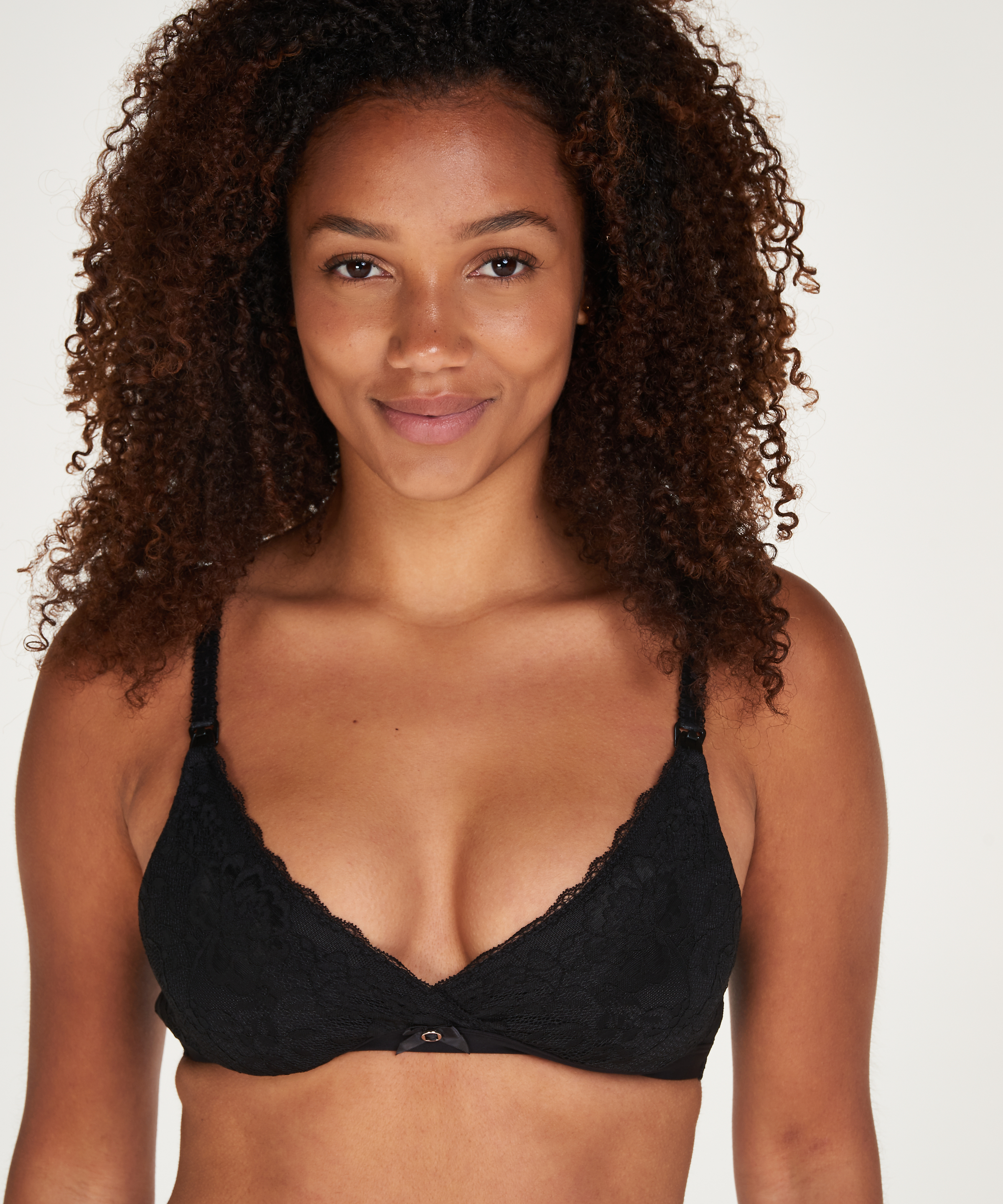 Liz Non-Padded Nursing Bra, Black, main